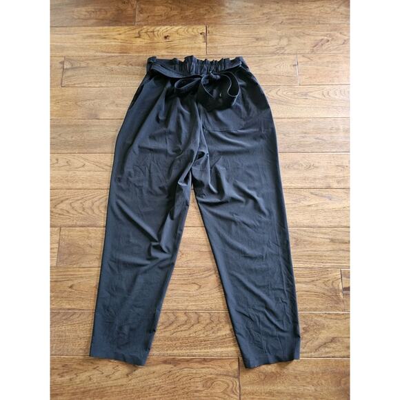 Athleta Skyline II PantS Black Paperbag High Waist Women's Size 12 - Picture 2 of 7